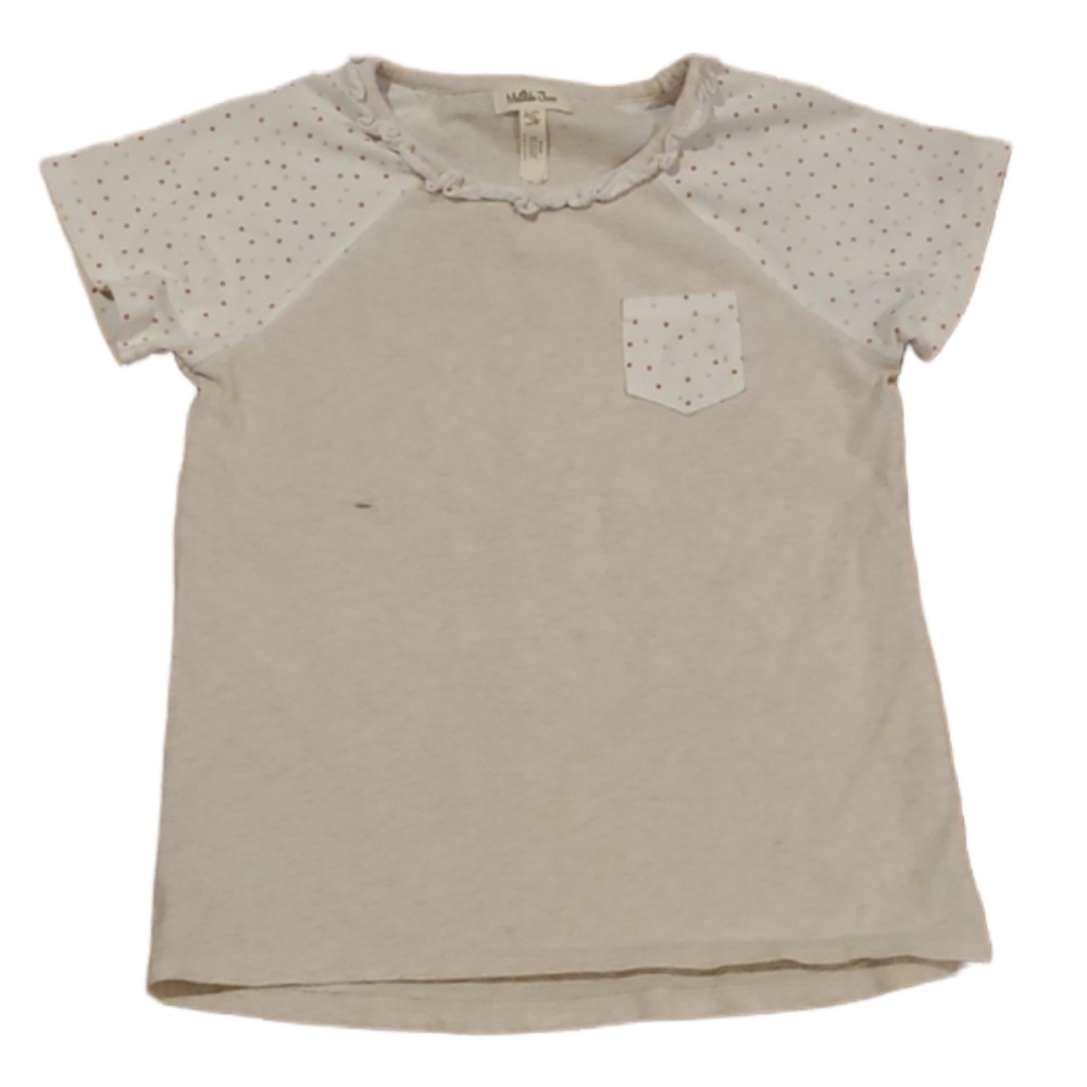 Matilda Jane Oatmeal Raglan Polka Dot Shirt